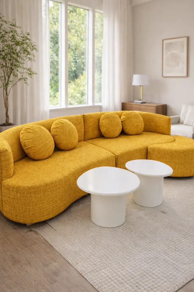 sillon , sofa , amarillo, esquinero