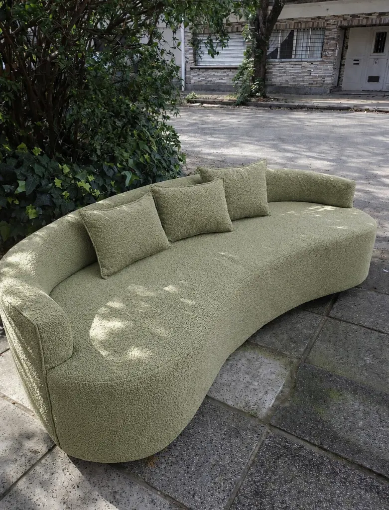 Sofa-sillon-de-diseño-curvo-organico-verde-bucle