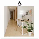 Escritorio de madera base caño minimalista