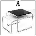 Mesa auxiliar nido cromada Hormiga.webp