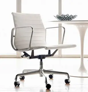 Sillón oficina blanco con elevación a gas y basculante