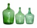 Botellas de vidrio verdes