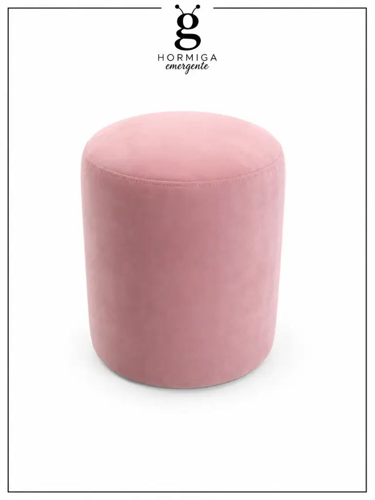 Puff Cilindrico alto Rosa